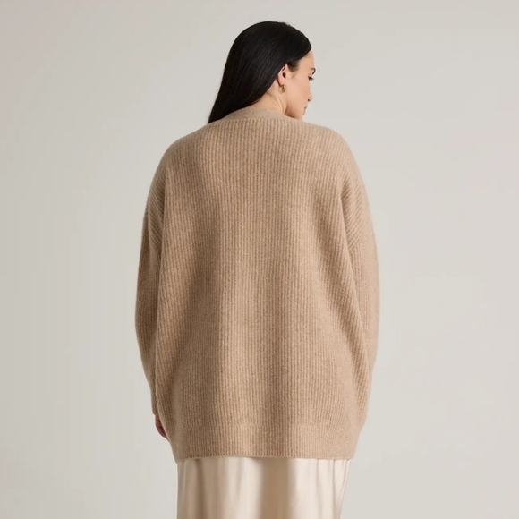Quince Cardigan Mongolian Cashmere Oversized Oatmeal - Picture 12 of 15